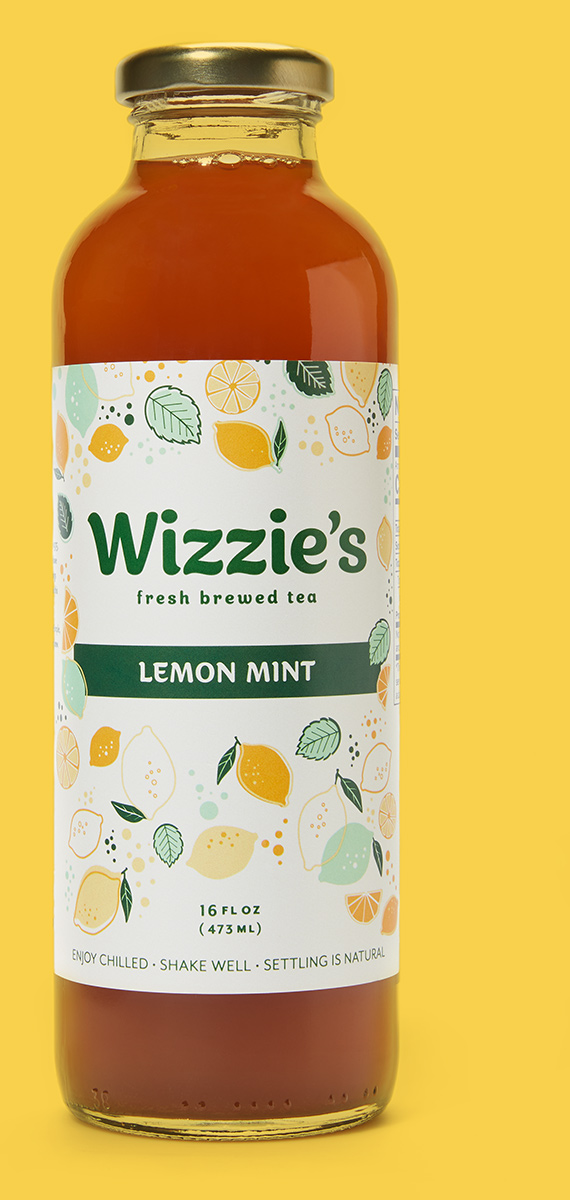 Wizzie's lemon mint iced tea