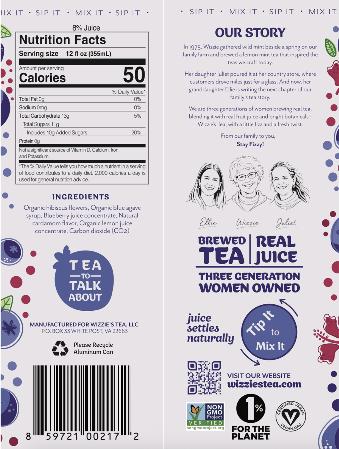 Wizzie's Lemon Mint Green Tea