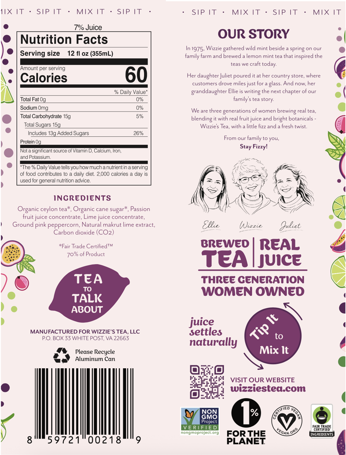 Wizzie's Lemon Mint Green Tea